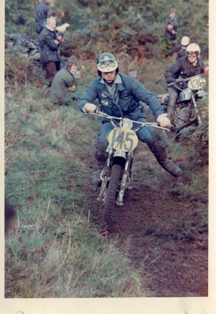 Photo of #145 Tony Down passing # ISDT 1971