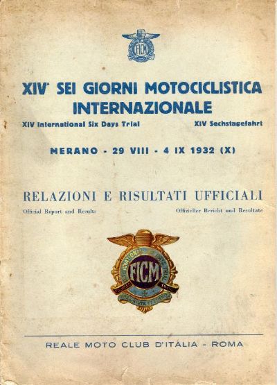 blah blah blah Image of scanned cover of Official results and report ISDT 1932