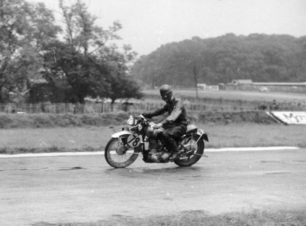 Photo #78 DT Dalby (500cc BSA) a War Office entry on the 6th day at Donnington for the Speed test ISDT 1938