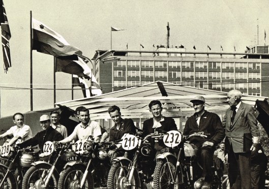 Photo - British Trophy team in Czechoslovakia ISDT 1959 (Colin Moram collection)