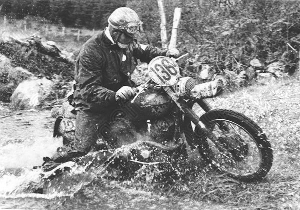 1961 ISDT - Carlo Tosi on a 250cc Guzzi lost only 1 mark and gained a silver medal