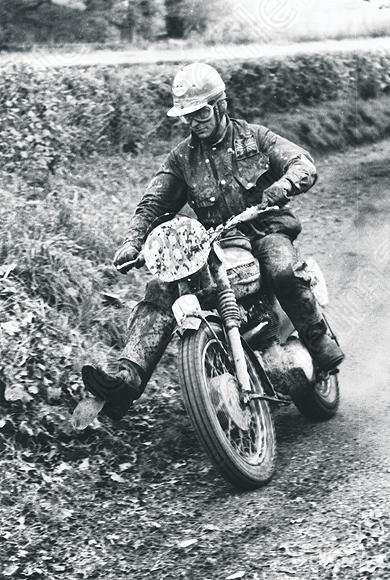 1961 ISDT - Gordon Blakeway on a 490cc Triumph he was the top scoring British Rider and he won a gold medal.