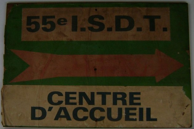 Photo - registration direction board ISDT 1980