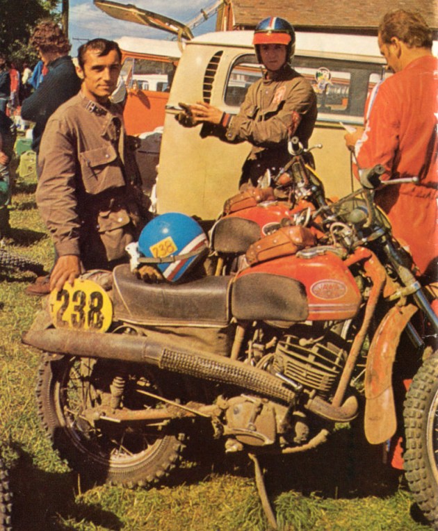 Photo of #238 Kvetoslav Masita of the victorious Czech Trophy Team ISDT 1973