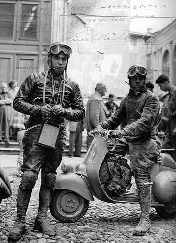 Photo Bruno Romano and Alberto Vivaldi at ISDT 1951