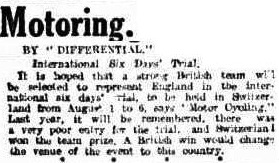 image - article on event in the Chronicle, Adelaide, South Australia 4 June 1921 ISDT 1921