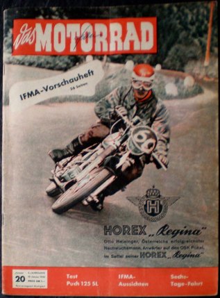image - cover of Das Motorrad #20 19 Oct 1952 report on ISDT 1952