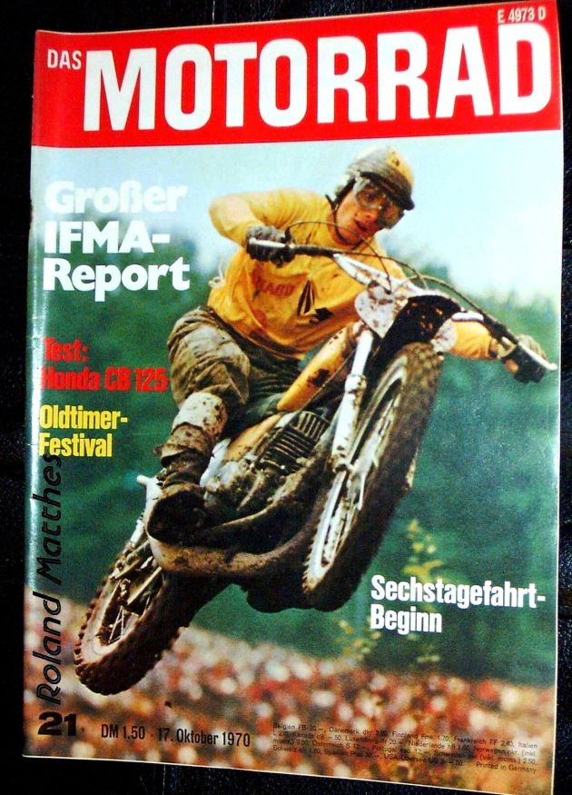 image - cover Das Motorrad #21 17 Oct 1970 with opening report ISDT 1970