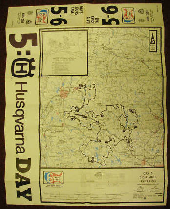 Image - scanned copy of  course route map day 5 ISDT 1973