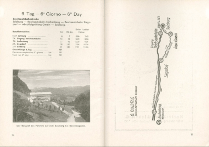 image - scanned map and checkpoint details for day 6 ISDT 1939