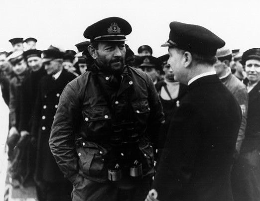 Capt George Phillips, pictured in 1939, wearing his prototype Barbour 'Ursula' Submariners jacket