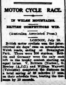 ISDT 1937 Cairns Post 21 July