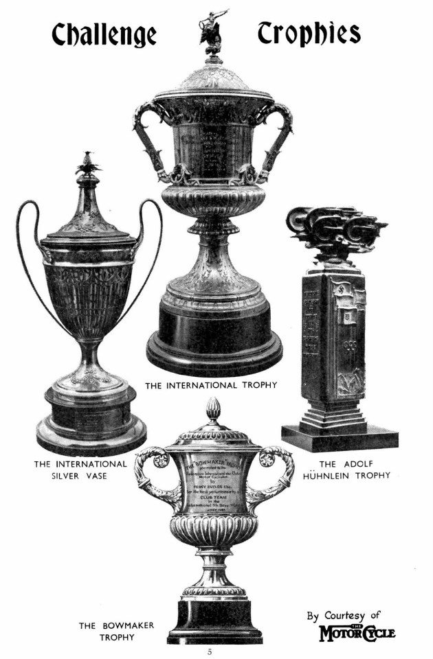 ISDT Challenge Trophies for 1938