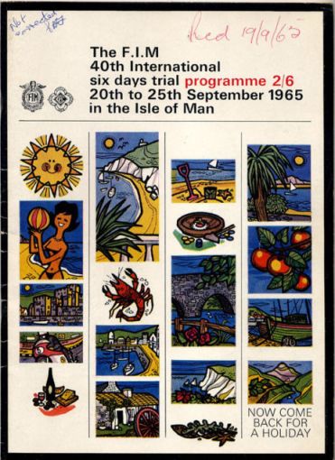 Image - cover of official event programme of the 40th ISDT 1965