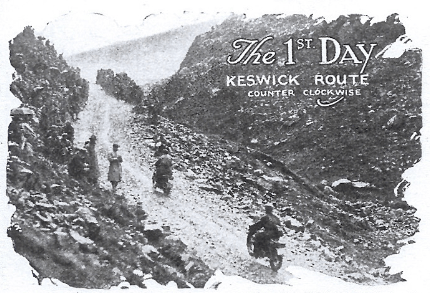 Image of riders on the the Honister Pass ISDT 1927 (image from STT collection)