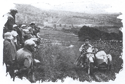 Image of B Malmberg (Husqvarna sc) on the grass track at Widewath ISDT 1927