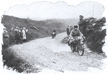Image of rider ascending the Kirkstone Pass ISDT 1927 (image from STT collection)