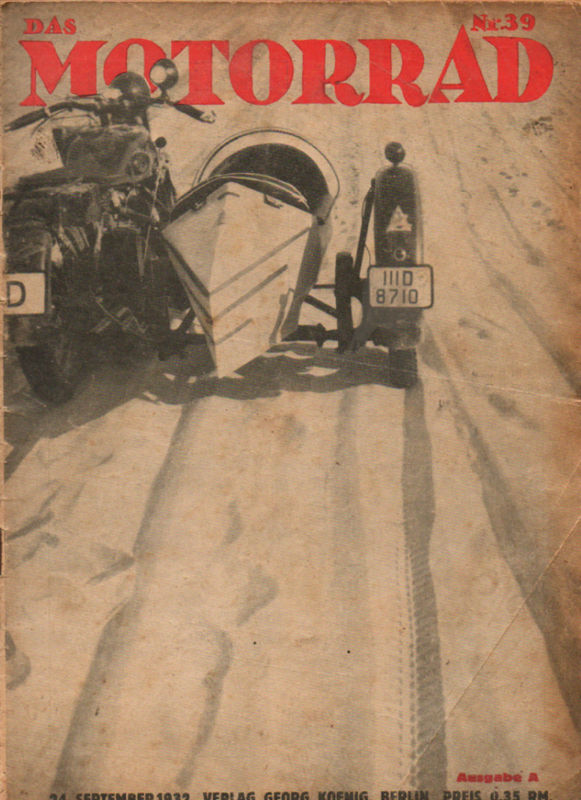 image - cover Das Motorrad #39 24th Sept 1932 ISDT 1932