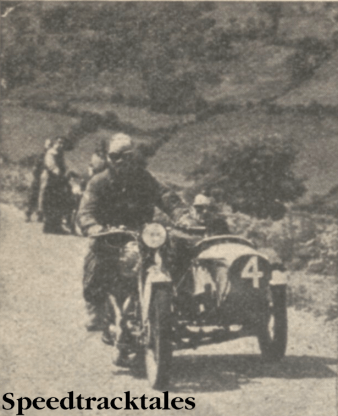 Photo of H R Taylor (497cc Ariel Sc) a gold medallist , snapped during Friday's run. ISDT 1937