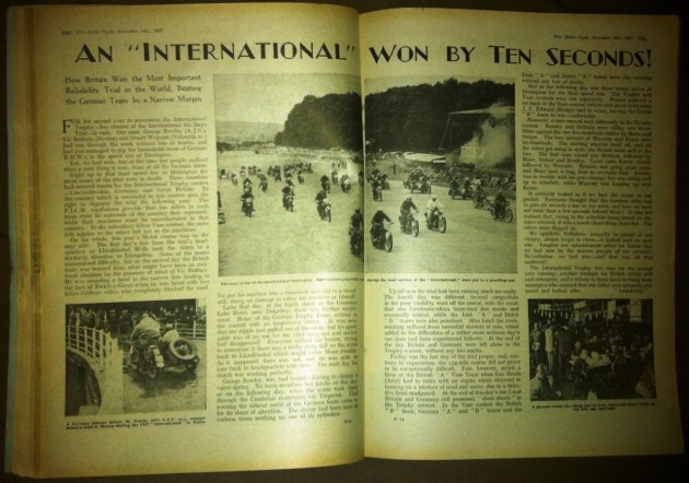 Image of Scanned copy of report in the Motorcycle 16th December 1937