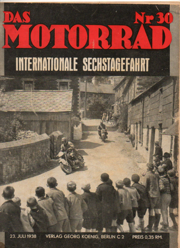 image - cover of das Motorrad #30 23 Jul 1938 with report on ISDT 1938