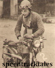 Photo - A 60cc competitor; #2 Mario Visioli on his little Ducati at Arona ISDT 1951 (speedtracktales archive)