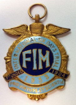 ISDT 1953 Gold Medal - P H Alves - front view