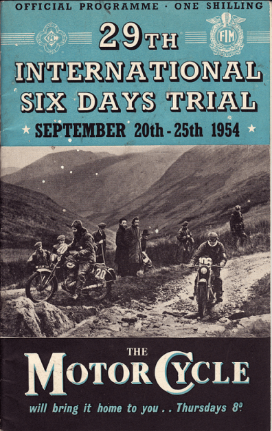 ISDT 1954 Programme Cover