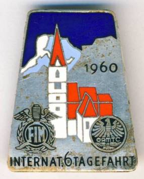 Photo of Souvenir Pin Badge ISDT 1960 Austria (courtesy eBay)