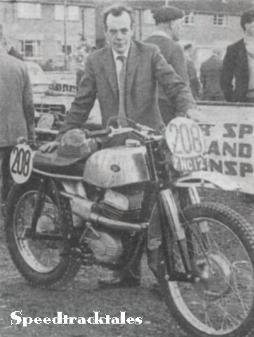 Eric Adcock shows his surprise package - the prototype 246cc DOT with modified Villiers engine and square tube frame. ISDT 1961