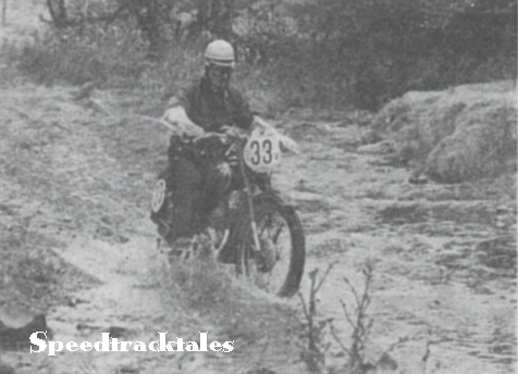 Photo - A Roucka of Czechoslovakia's Vase B team takes a fore-lunch dip with his 125cc CZ