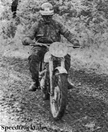 Photo - Few men have ever been given the responsibility of riding in a Trophy Team at their first attempt in the ISDT. But that is what John Harris was called upon to do. He did it well, winning a gold medal on his BSA 500 twin ISDT 1962 (Speedtracktales Collection)