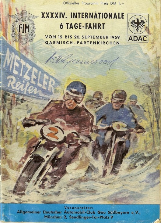 Image - scanned cover Official Programme of ISDT 1969 (Greenwood Family Collection)