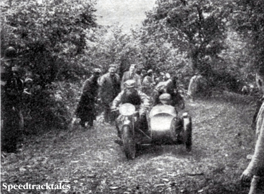 Photo shows WS Waycott (596cc Velocette sc) making his brilliant, unassisted climb of Fron Bache ISDT 1938 (Speedtracktales Collection)
