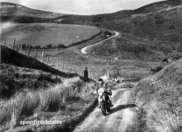 Photo - Team-captain FM Rist riding throughout the week on his 499cc BSA was that of a