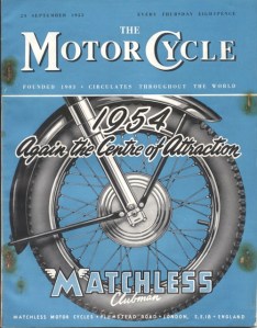 Image - Cover of the Motor Cycle magazine 24 Sept 1953 ISDT 1953