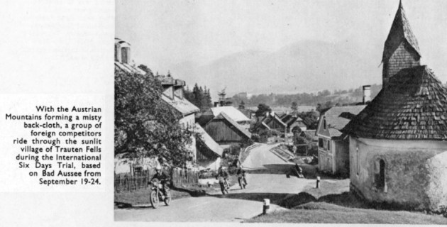 Sunlit village of the Trauten Fells