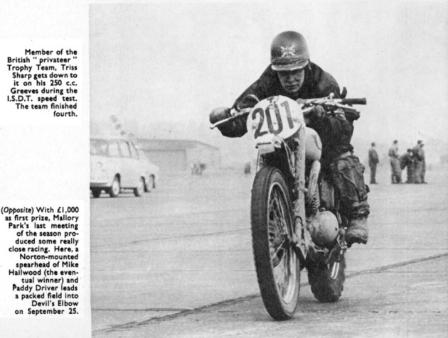 Rider hugs tank to improve streamline in the Speed test