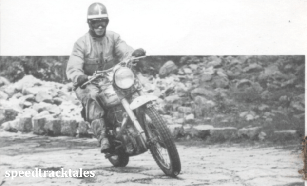 photo - Rudolf Nystrom (Sweden) displays confidence in the road holding of his 