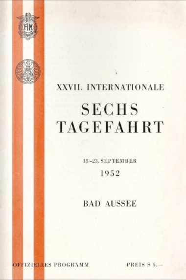 Programme Cover ISDT 1952