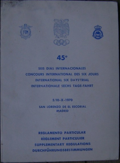 image - cover of Supplementary Regulations ISDT 1970