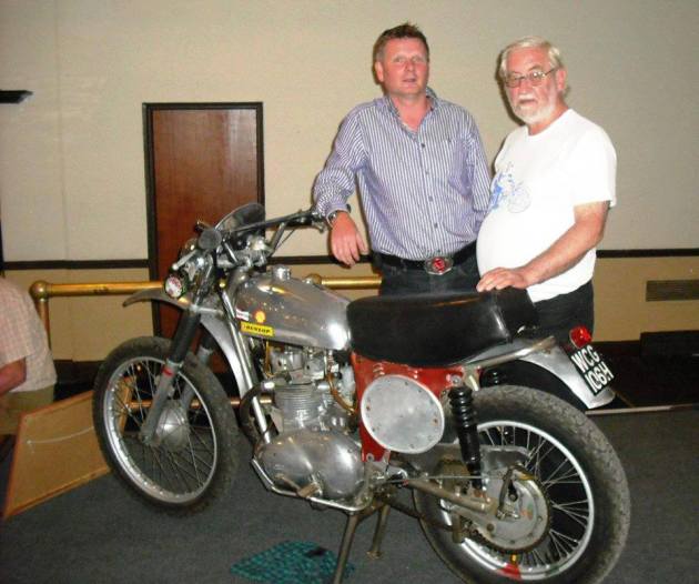 John Pease's Cheyney WCG 106 H with it's current owner along with the ISDT's legendary historian Brian Catt who provided the photo.