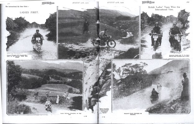 Images of the women riders of the Great Britain 'B' Vase Team ISDT 1927