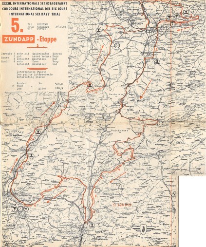 Image - scanned copy of course map Day 5 ISDT 1958 (Speedtracktales Archive)