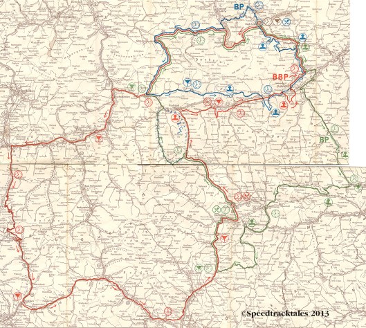 Image - scanned route map days 1-3 ISDT 1960