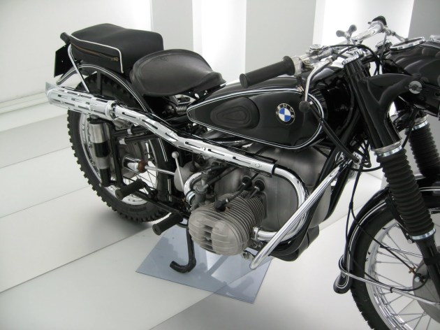 Photo - works German Trophy Team BMW 594cc R67/2 at the BMW Museum ISDT 1953 (courtesy weissundblau blog)