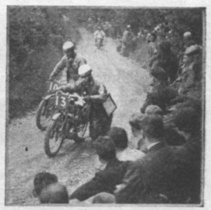 image - The majority of the under - 100 cc machines found Allt-y-Bady too much for them. W. Zylaard and J.G Heusden walking up alongside their D.K.W.s ISDT 1937