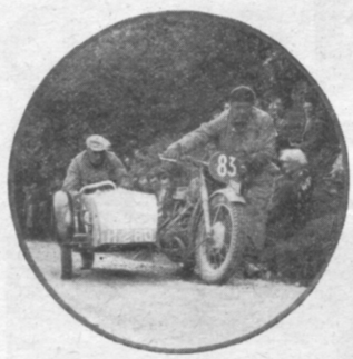 Click on map to enlarge Photo - scanned image - #83 H Zurr (494 BMW sc) finds a 1 in 31/2 gradient too much for the available