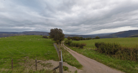 Photo taken at the topmost end of the track known as Stabl Pugh, Llangollen that was part of the ISDT route in the 1930's remains unsurfaced today