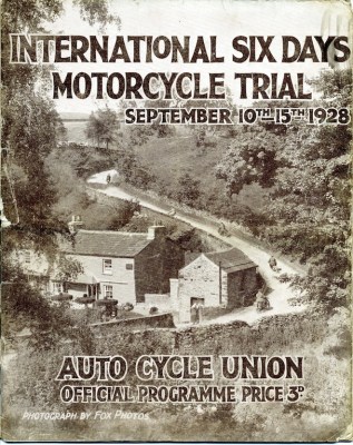 Image of scanned programme cover ISDT 1928